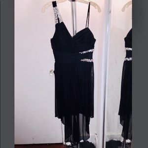 NWT black high low dress